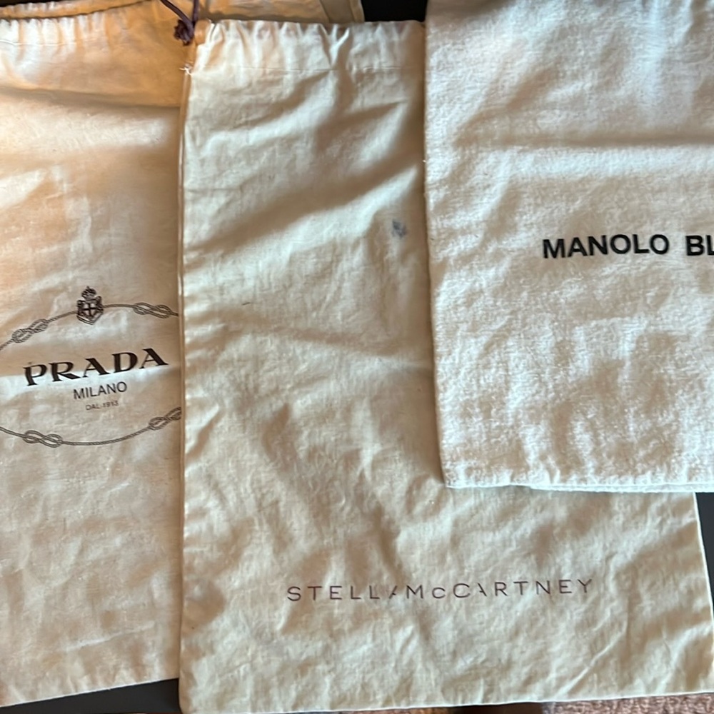 Stella McCartney Prada Manolo Dust Shoe Bags